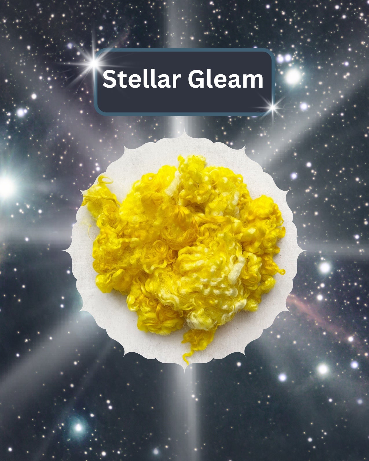 Dyed Border Leicester Cloud - Stellar Gleam
