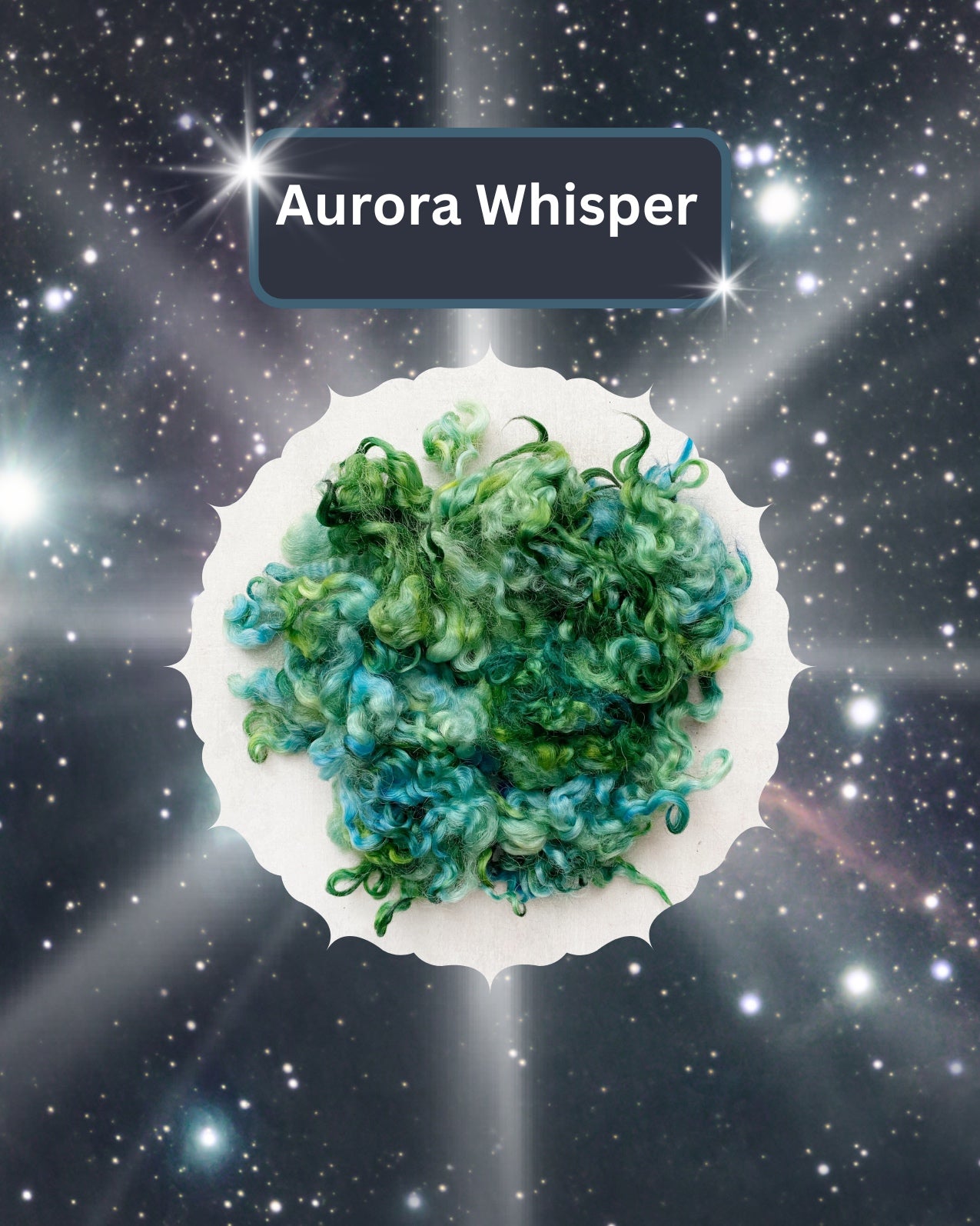 Dyed Border Leicester Cloud - Aurora Whisper